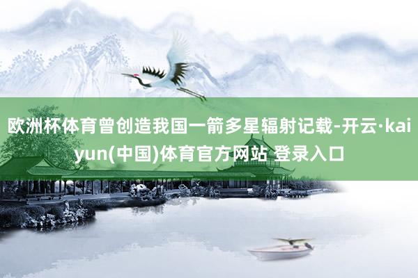 欧洲杯体育曾创造我国一箭多星辐射记载-开云·kaiyun(中国)体育官方网站 登录入口
